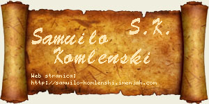 Samuilo Komlenski vizit kartica